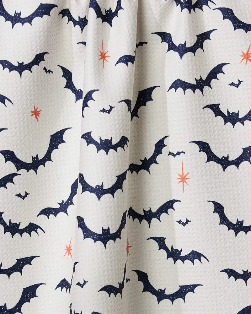 GEOMETRY KITCHEN TEA TOWELS - MIDNIGHT FRIENDS WHITE