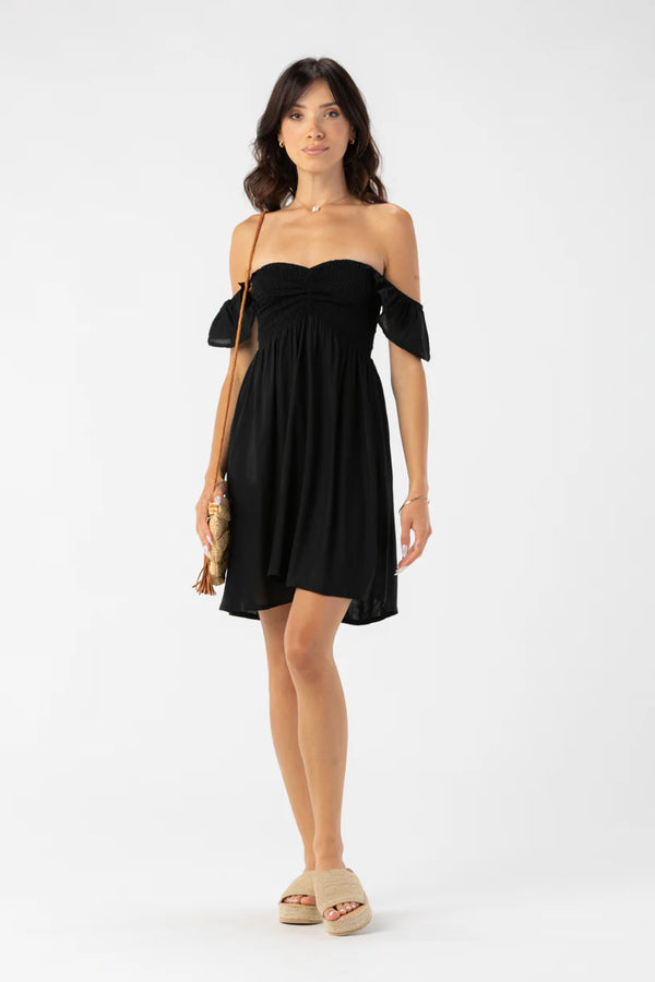 TIARE HAWAII HOLLIE MINI DRESS - BLACK