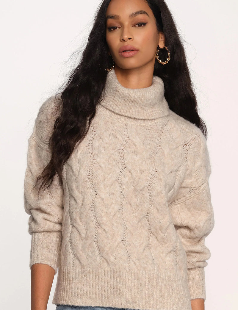 MARIS TURTLE NECK SWEATER - OATMEAL