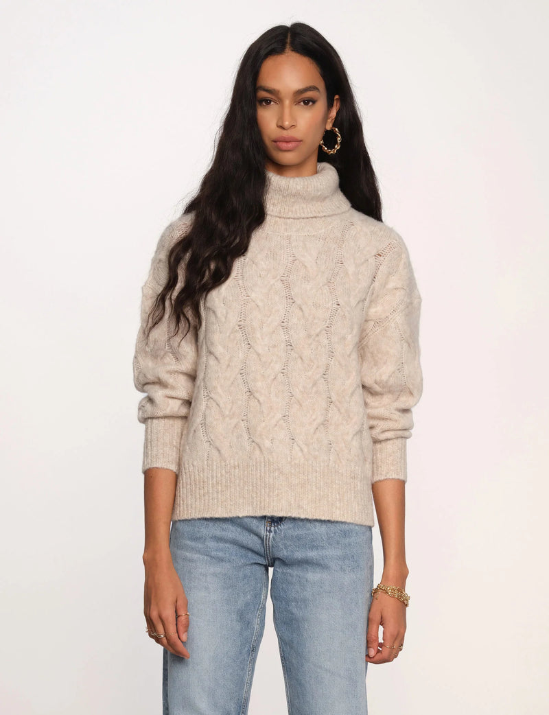 MARIS TURTLE NECK SWEATER - OATMEAL