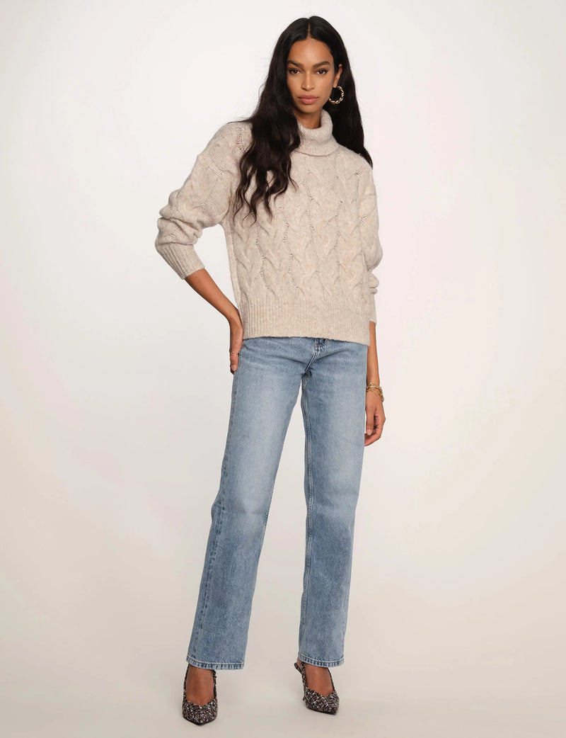 MARIS TURTLE NECK SWEATER - OATMEAL