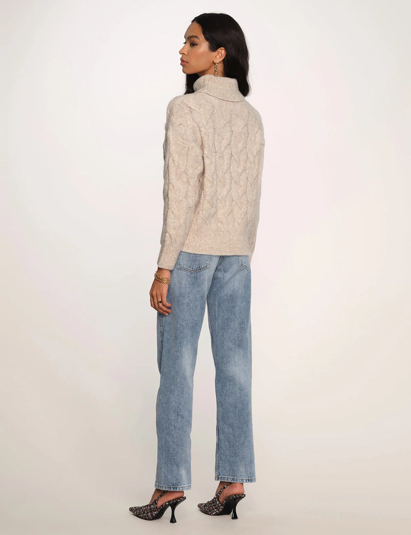 MARIS TURTLE NECK SWEATER - OATMEAL