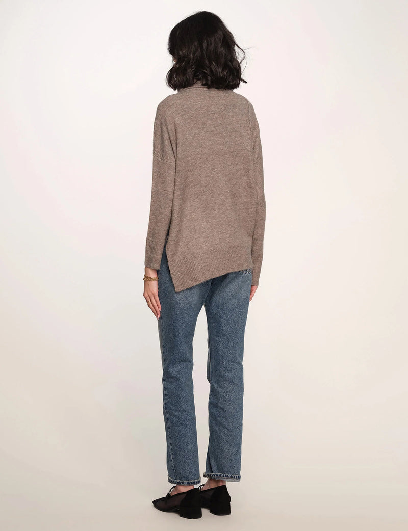 ASKA ASYMMETRICAL SWEATER - MOSS