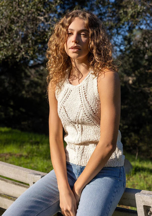 LYRIC BOUCLE TANK TOP - NATURAL