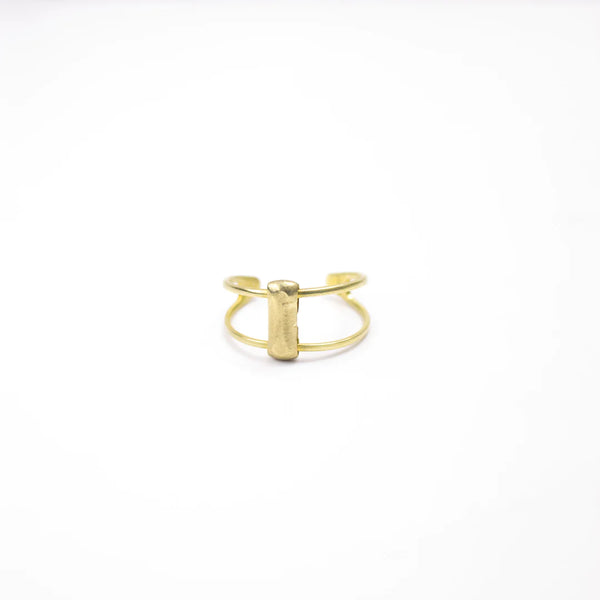 TWISTED SILVER GO-TO RING - BRASS