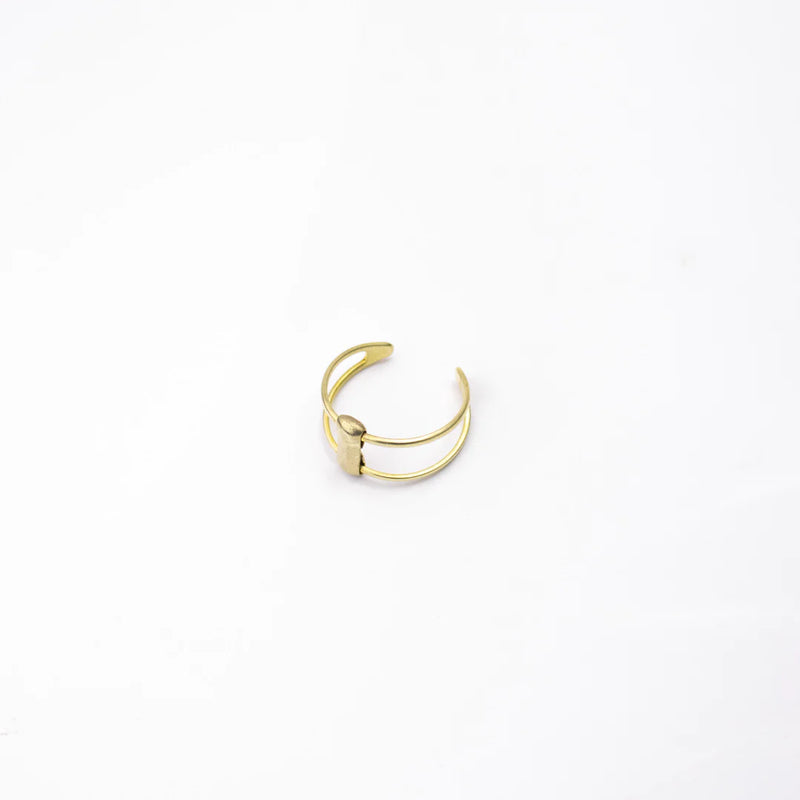 TWISTED SILVER GO-TO RING - BRASS