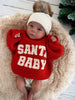 SANTA BABY KNIT SWEATER  - RED