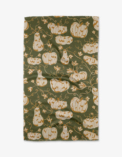 GEOMETRY KITCHEN TEA TOWELS - PUMPKIN TRAIL