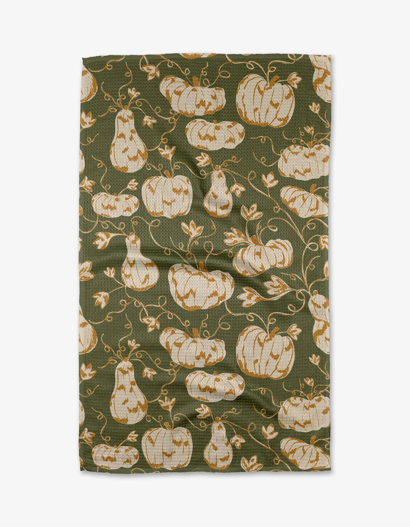 GEOMETRY KITCHEN TEA TOWELS - PUMPKIN TRAIL