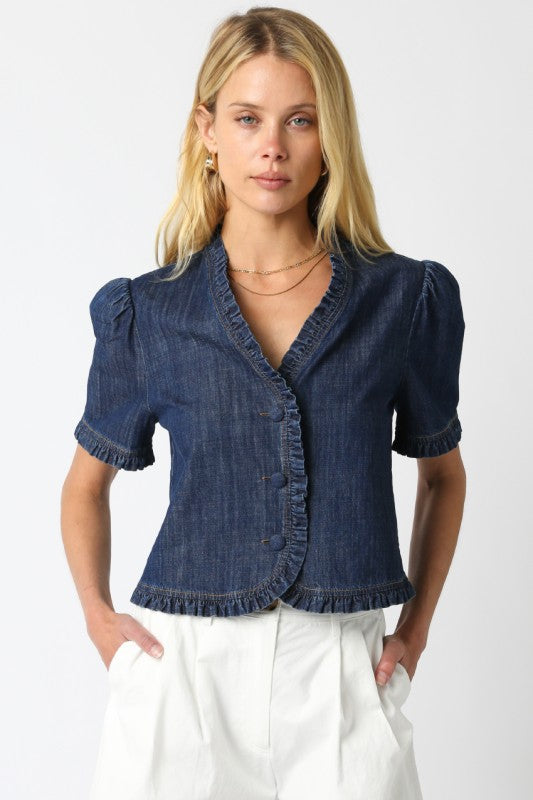 ISELA DENIM SHIRT - DARK DENIM