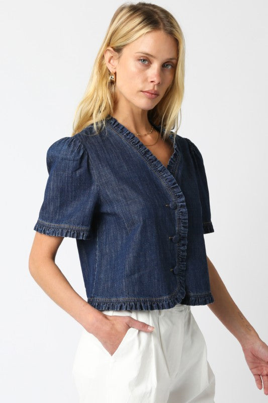 ISELA DENIM SHIRT - DARK DENIM