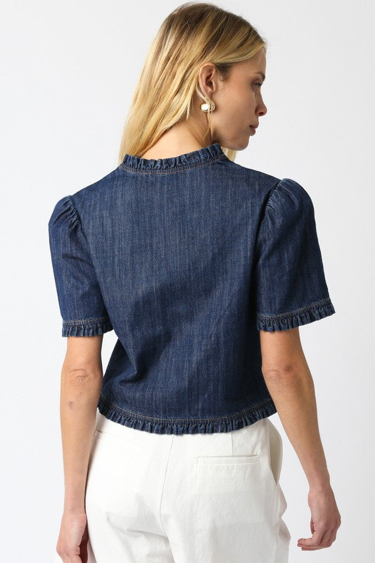 ISELA DENIM SHIRT - DARK DENIM