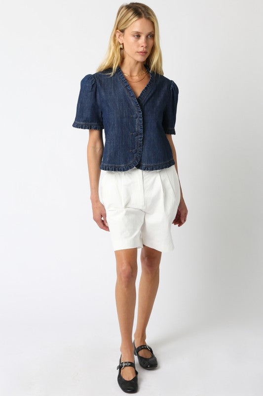 ISELA DENIM SHIRT - DARK DENIM