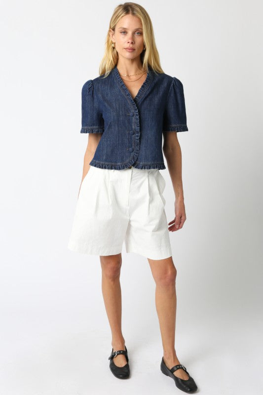 ISELA DENIM SHIRT - DARK DENIM