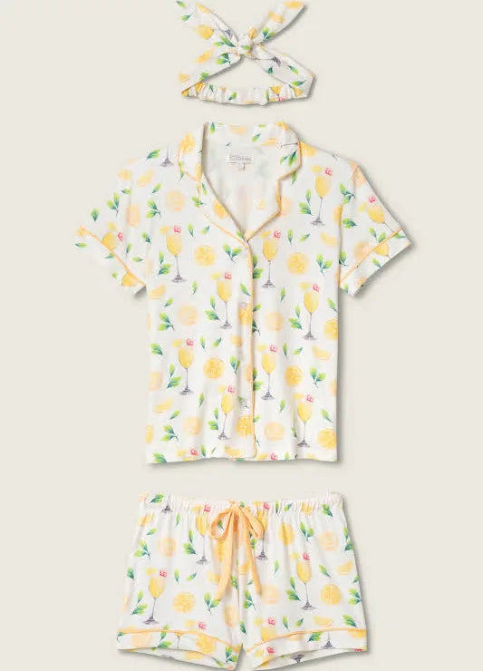 PJ SALVAGE MIMOSA ME 3 PIECE PJ SHORT SET