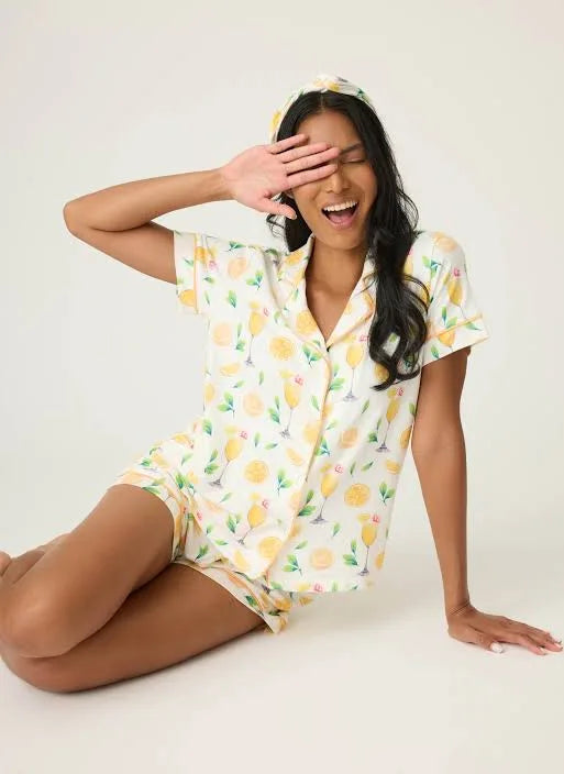 PJ SALVAGE MIMOSA ME 3 PIECE PJ SHORT SET