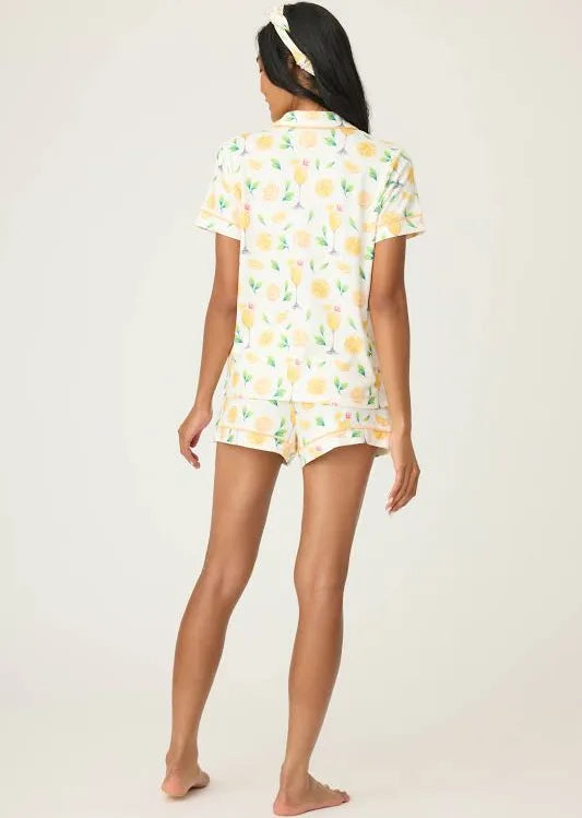 PJ SALVAGE MIMOSA ME 3 PIECE PJ SHORT SET