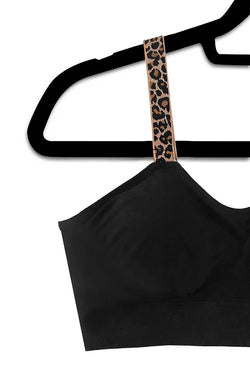 STRAP-ITS BRALETTE - BLACK/CHAMPAGNE LEOPARD