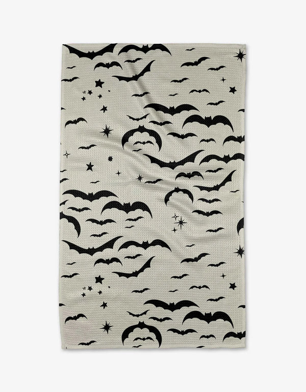 GEOMETRY KITCHEN TEA TOWELS - MIDNIGHT BATS