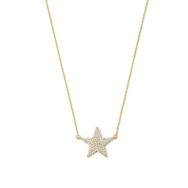 PAVE STAR NECKLACE - GOLD