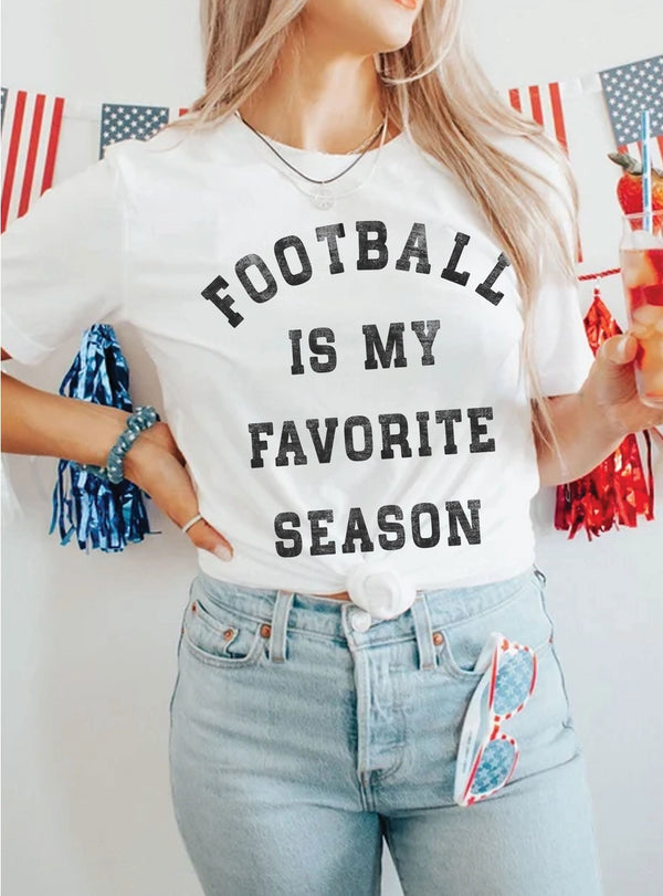 FOOTBALL IS MY FAVORITE ... T-SHIRT - WHITE