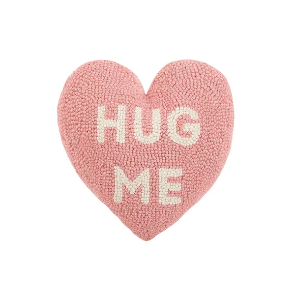 “HUG ME” HEART SHAPED PILLOW - PINK