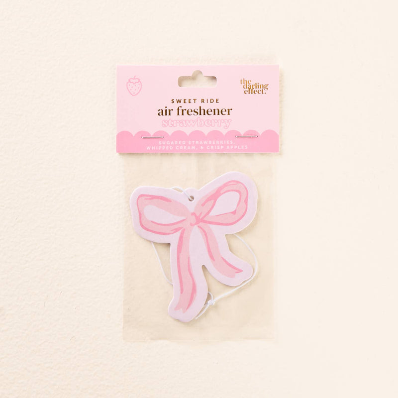 SWEET RIDE AIR FRESHENER - PINK BOW