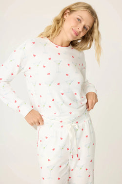 PJ SALVAGE HAPPY HOUR PAJAMA TOP - IVORY