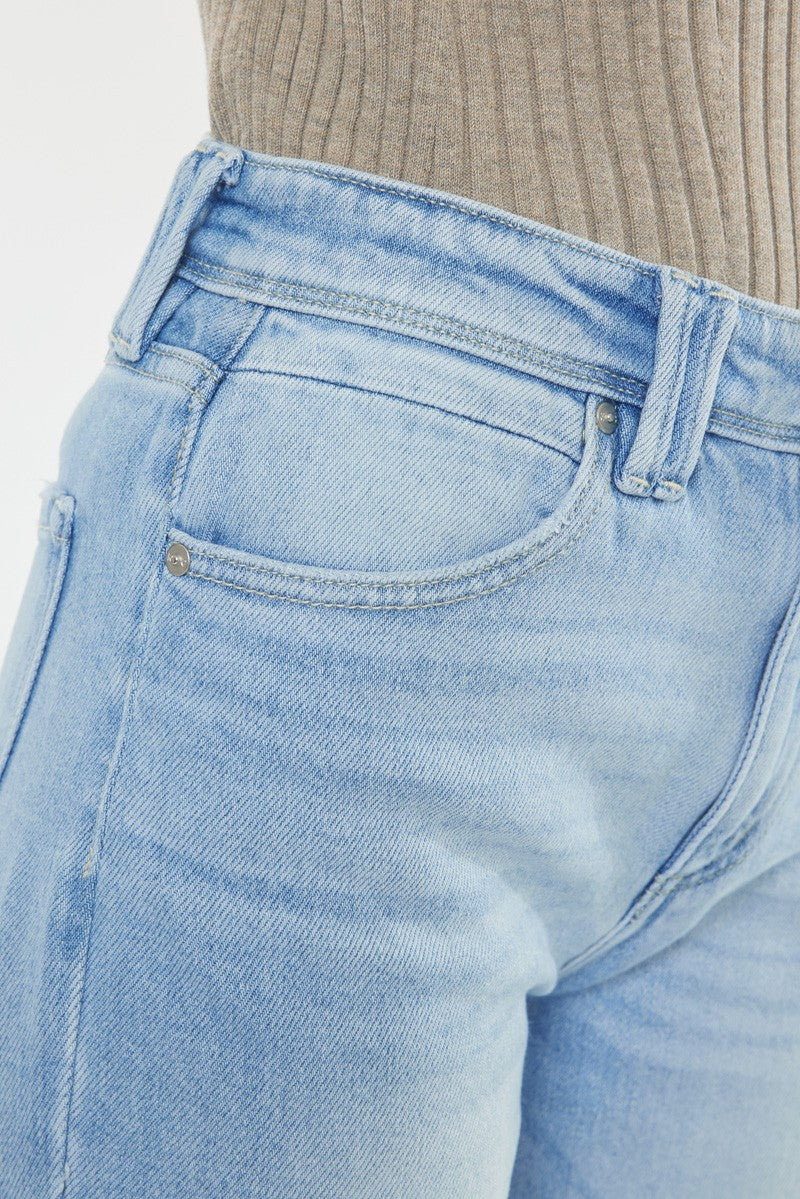 HIGH RISE WIDE FLARE JEAN - LIGHT WASH