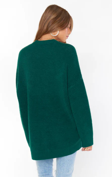 SHOW ME YOUR MUMU CLASSIC CREWNECK SWEATER - GREEN