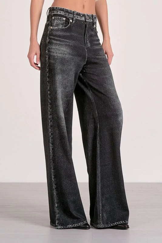 ELAN JOY SWEATPANT JEANS - GREY WASH