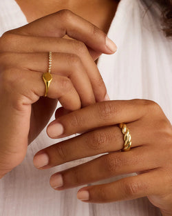 GORJANA CREW HELIUM RING - GOLD