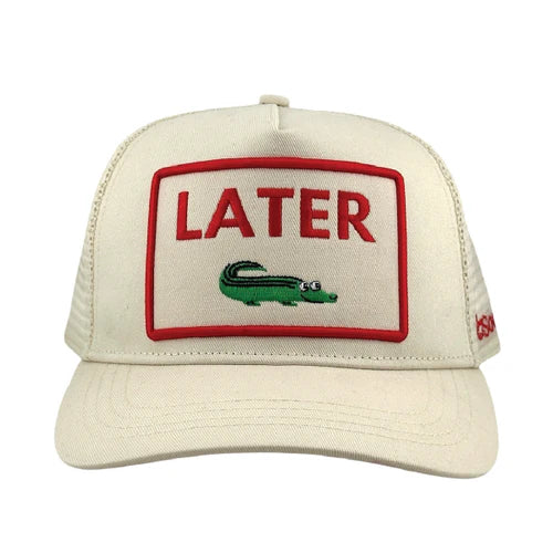 SOULBYRD LATER GATOR TRUCKER HAT - IVORY
