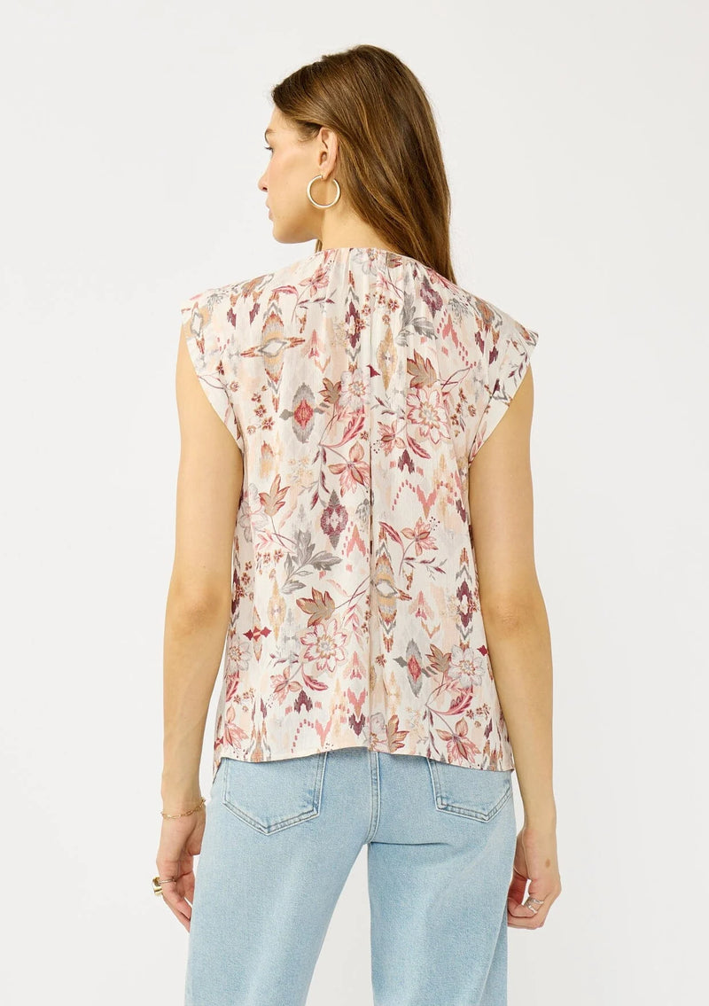 MOONFLOWER BOHO BLOUSE - NATURAL/RUST