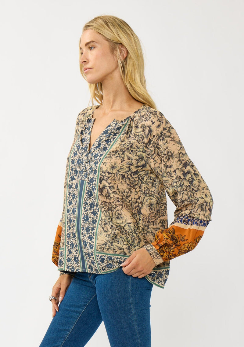 VALLEY MUSE BLOUSE - NATURAL/RUST