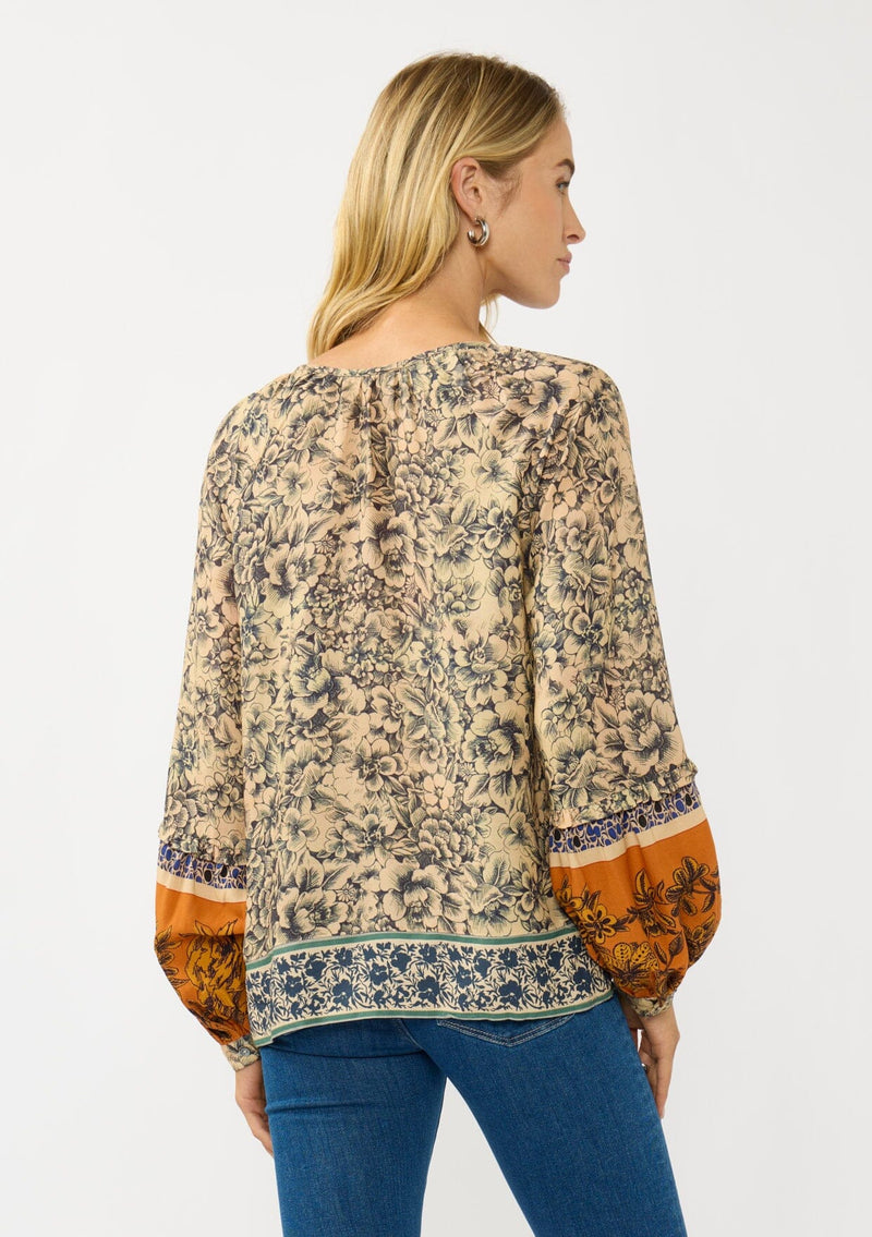 VALLEY MUSE BLOUSE - NATURAL/RUST