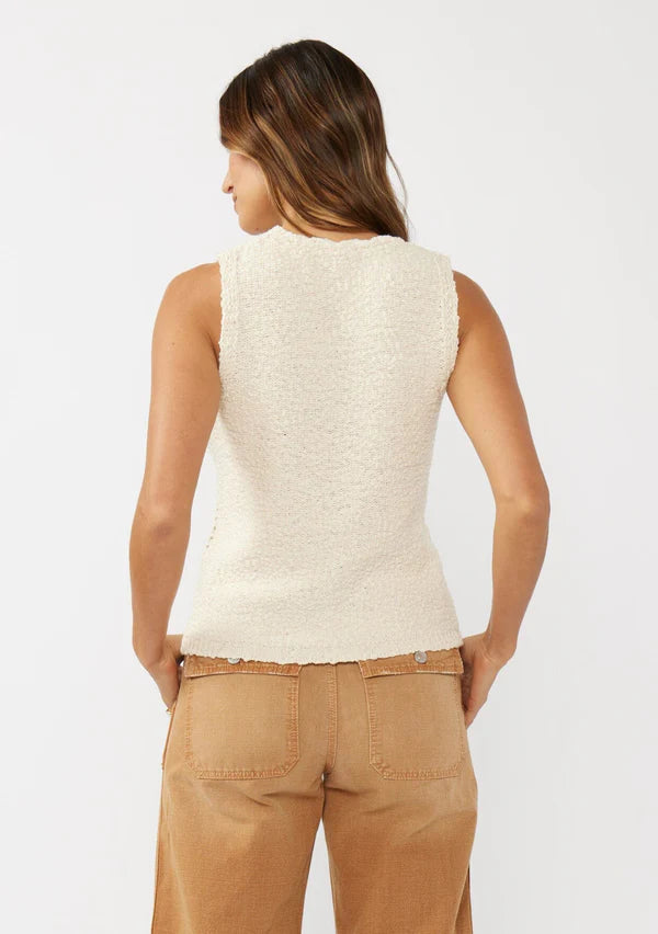 LYRIC BOUCLE TANK TOP - NATURAL