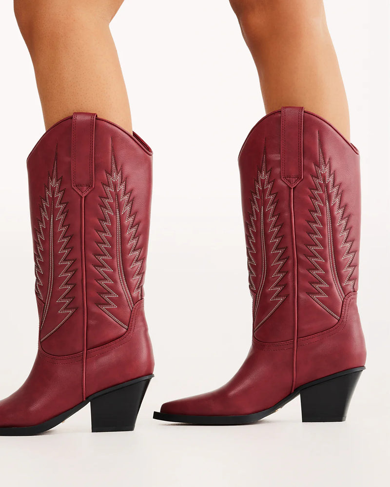 BILLINI MARMALADE COWBOY BOOT - GARNET