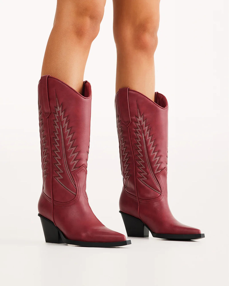 BILLINI MARMALADE COWBOY BOOT - GARNET