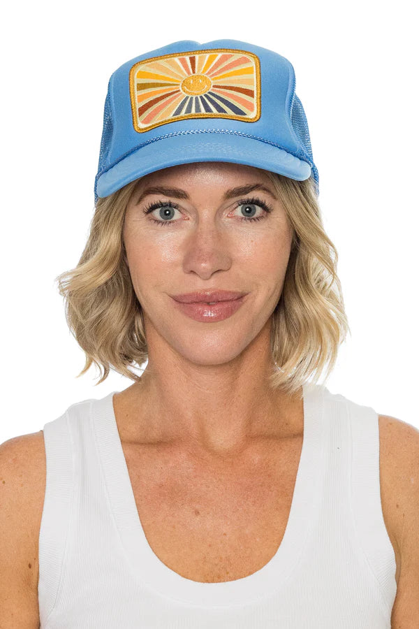 RAYS OF HAPPY TRUCKER HAT - BLUE