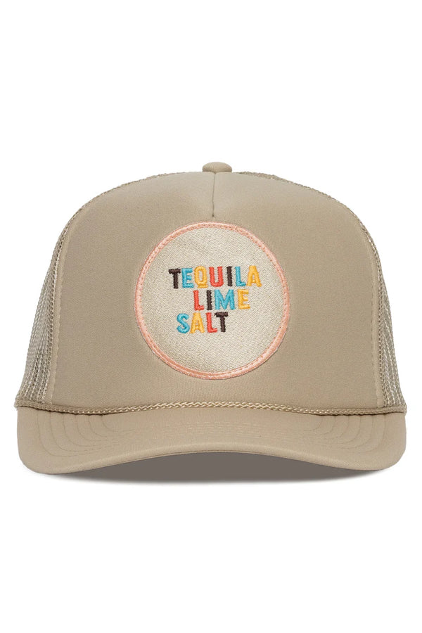 TEQUILA LIME SALT TRUCKER HAT - TAN