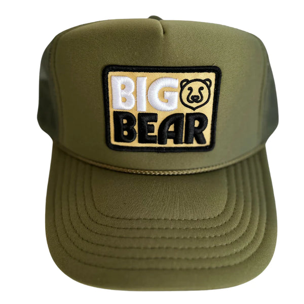 BIG BEAR PATCH TRUCKER HAT - OLIVE