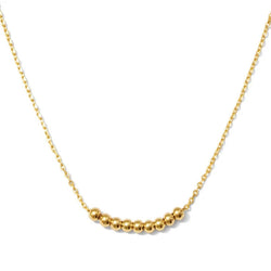 SIMPLE BEAD NECKLACE - GOLD