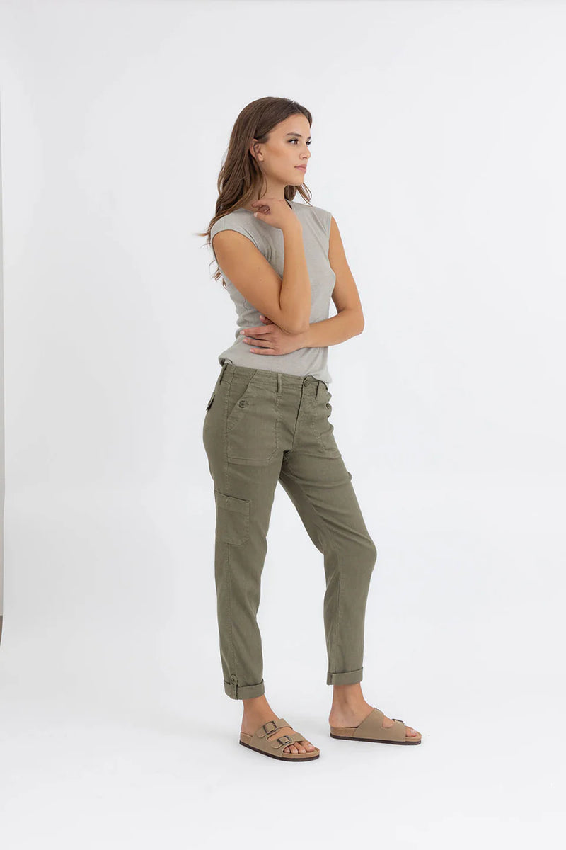 LEVEL 99 DAYLA CARGO PANTS - ALOE