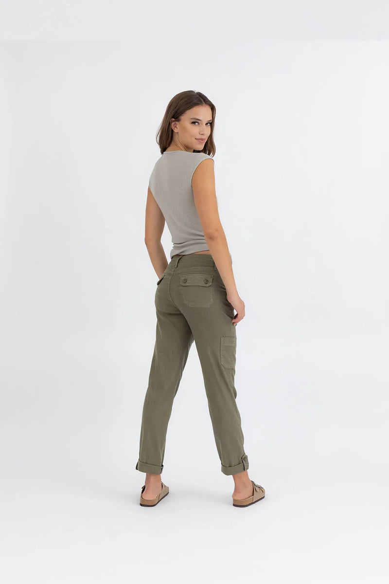 LEVEL 99 DAYLA CARGO PANTS - ALOE