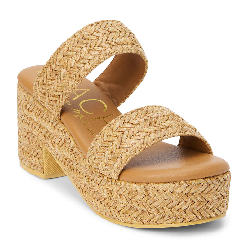 OCEAN AVE PLATFORM SANDAL - CAMEL