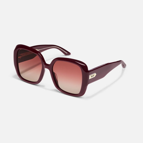 QUAY FULL GLAM SUNGLASSES - PINOT/PINOT TAUPE