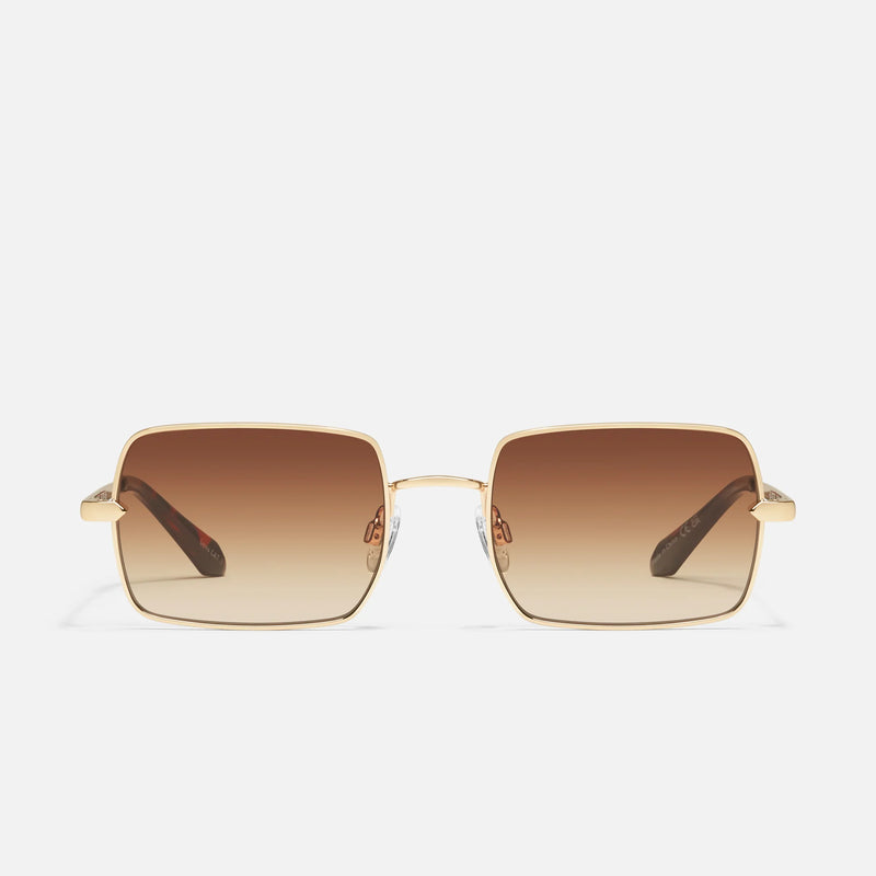 QUAY TTYL SUNGLASSES - GOLD/BROWN