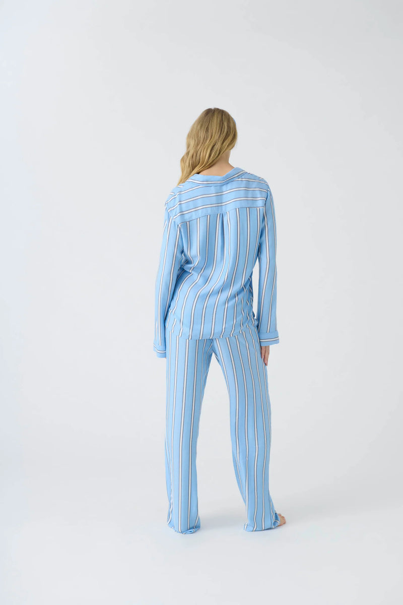 PJ SALVAGE STRIPE HYPE PJ SET - PERIWINKLE