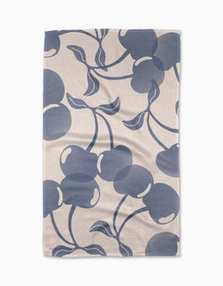 GEOMETRY KITCHEN TEA TOWELS - BLUE CHERRY DREAMS